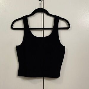 Black Quince Ribbed Women's Tank Top